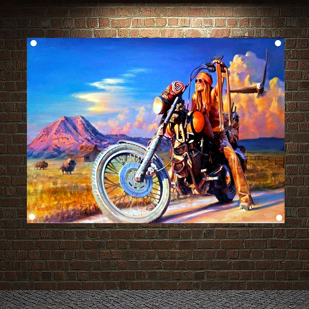 Auto Repair Shops - Águila Easy Rider Vintage decoración Banner
