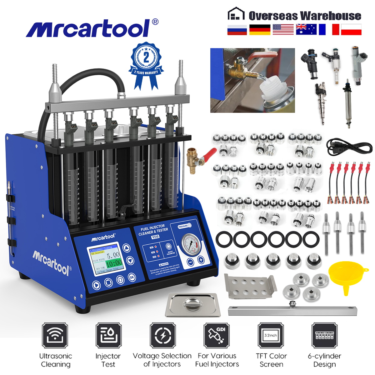 Fuel Injector Tester - MR CARTOOL V310: dispositivo de limpieza