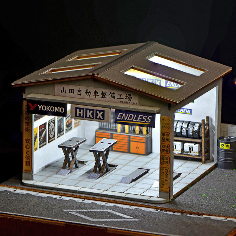 Kit de Diorama de Taller de Re - Auto Repair Shops reseña y precio