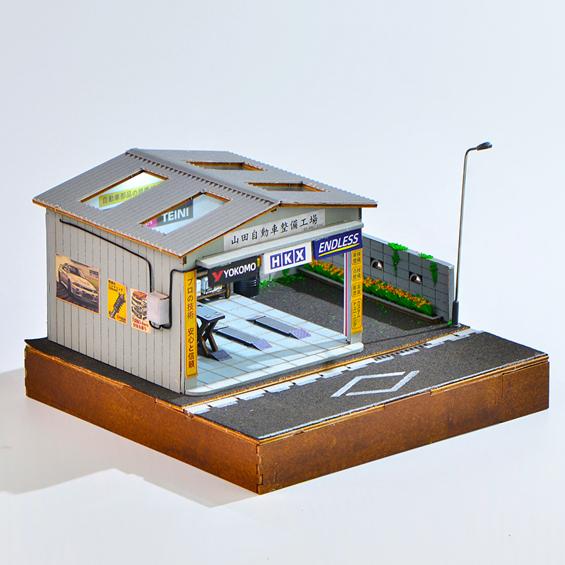 Kit de Diorama de Taller de Re - Auto Repair Shops reseña y precio